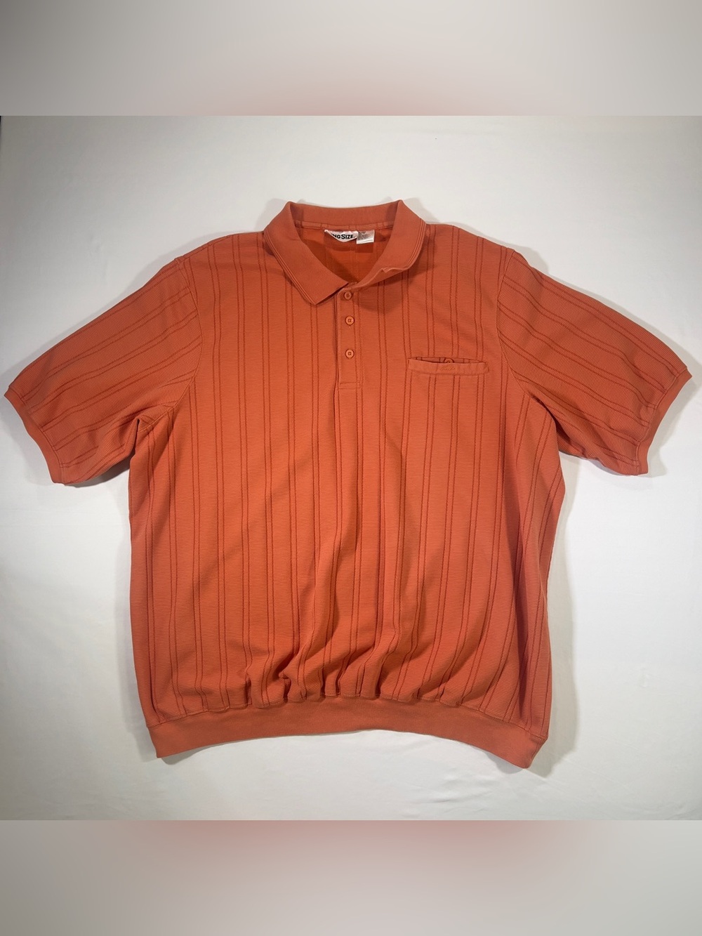 Men's Casual Short-Sleeve Button-Down Shirt in Rust Orange